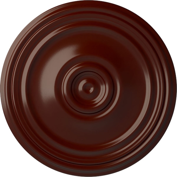 Ekena Millwork Reece Ceiling Medallion (Fits Canopies up to 6 3/4"), Hand-Painted Brushed Mahogany, 21"OD x 1 1/4"P CM21REBMF - main